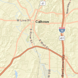 Calhoun Street Map