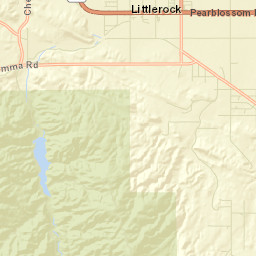 Littlerock California Street Map