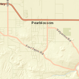 Pearblossom California Street Map