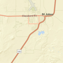Saint Johns Arizona Street Map