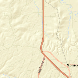 Spruce Pine Alabama Street Map