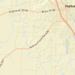 Hartselle Alabama Street Map