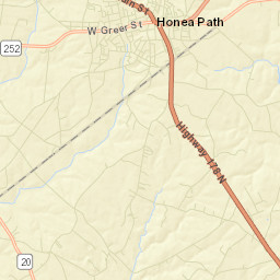 Honea Path Street Map