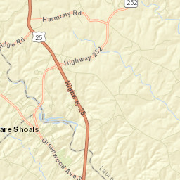 Ware Shoals Street Map