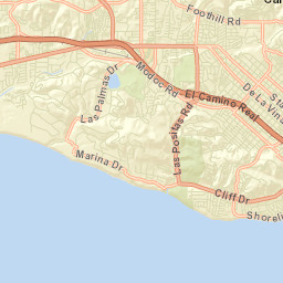 Mission Canyon California Street Map