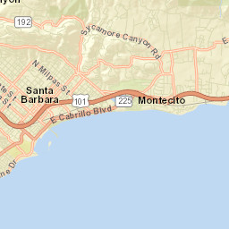 Montecito California Street Map