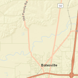 100-108 U.S. 51, Batesville, MS 38606, USA Street Map