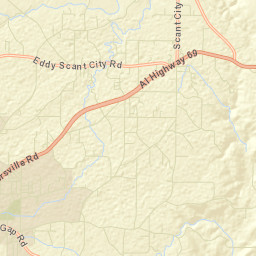 Scant City Alabama Street Map