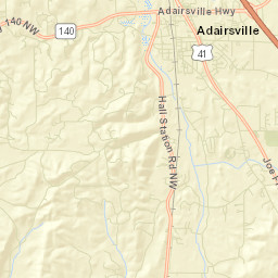 Adairsville Street Map