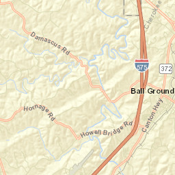 Ball Ground Street Map