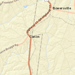 1581-1635 Ridgeway Road Canon GA Street Map