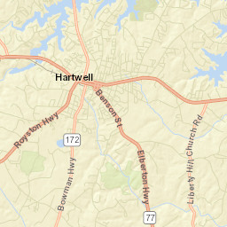 Hart County Street Map