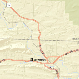 Glenwood Arkansas Street Map