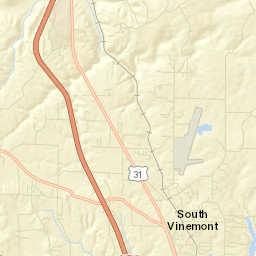 North Vinemont Alabama Street Map