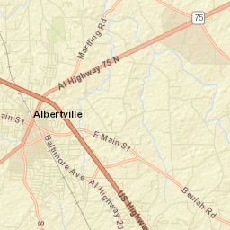 Saratoga Alabama Street Map