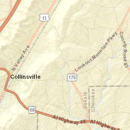 Collinsville Alabama Street Map