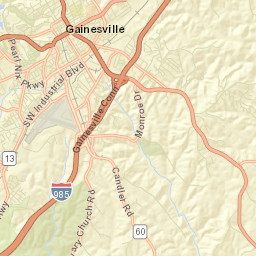 Gainesville Street Map