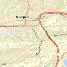 Moorpark California Street Map