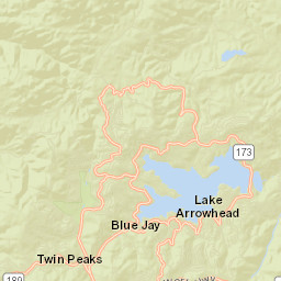 Twin Peaks California Street Map