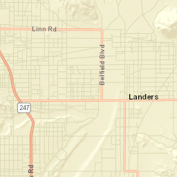Landers California Street Map