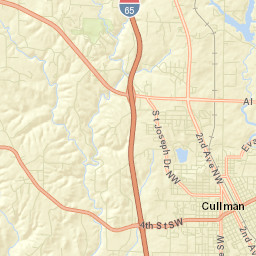 Pine Hill Alabama Street Map