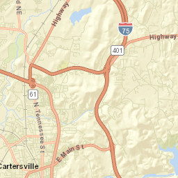 Cartersville Street Map