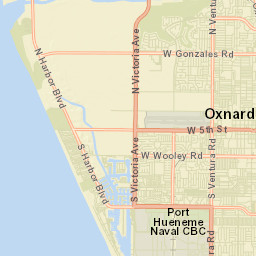 Oxnard Beach California Street Map