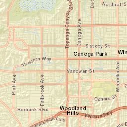 Woodland Hills California Street Map