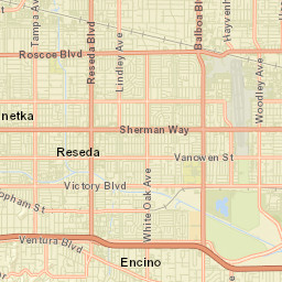 Reseda California Street Map