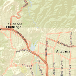 Linda Vista California Street Map