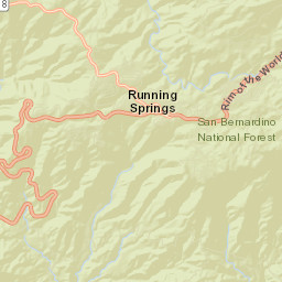 Running Springs California Street Map