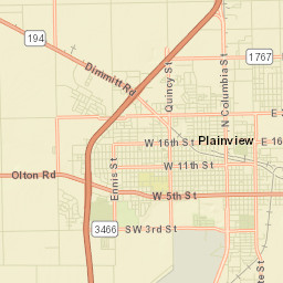 Plainview Street Map