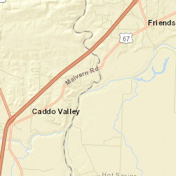 Caddo Valley Arkansas Street Map