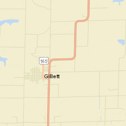 Gillett Arkansas Street Map