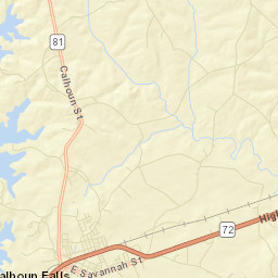 Calhoun Falls Street Map
