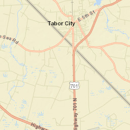 Tabor City Street Map