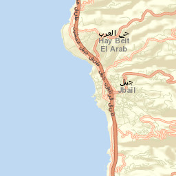 Jbaïl Street Map