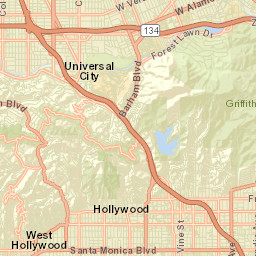 Universal City California Street Map