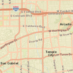 Temple City California Street Map