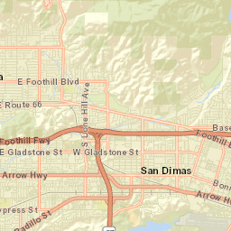 San Dimas California Street Map