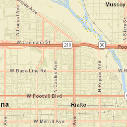 Rialto California Street Map