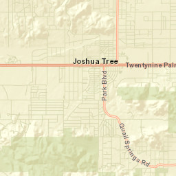 Joshua Tree California Street Map