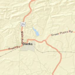 Dierks Arkansas Street Map