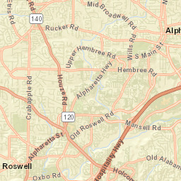 Roswell Street Map