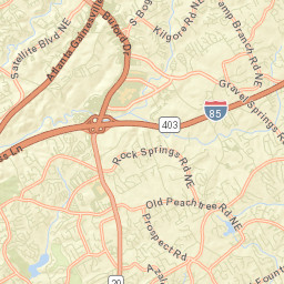 GA-403 & I-85 & GA-20 Georgia 30519 Street Map