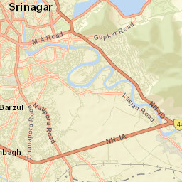 Srinagar Street Map