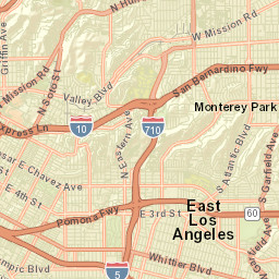 Ramona Gardens California Street Map