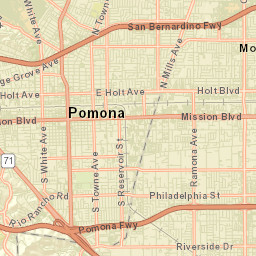 Pomona California Street Map