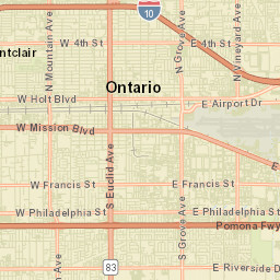 Ontario California Street Map