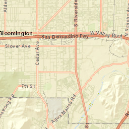 West Colton California Street Map
